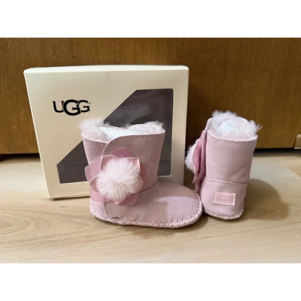 Ugg Cassie Flower Cactus Boot Pink Infant 6-12 Months Small With Box